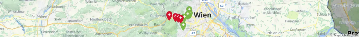 Map view for Pharmacies emergency services nearby Weidlingau (1140 - Penzing, Wien)